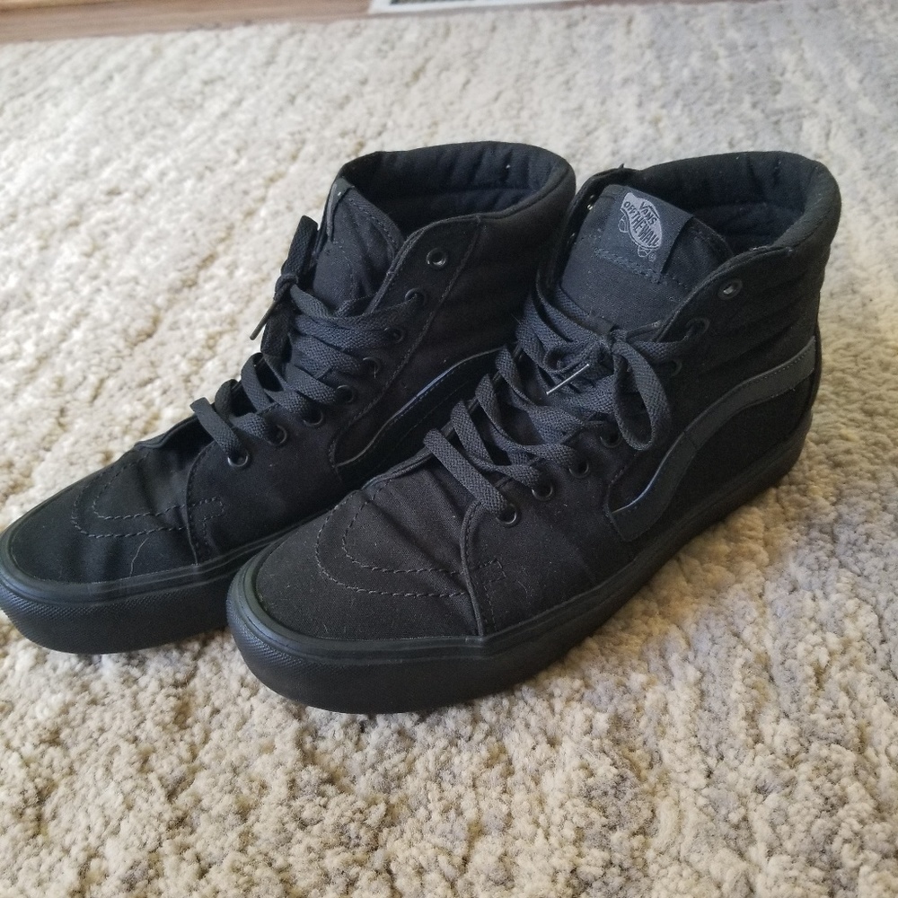 Men's Vans Sk8-Hi Lite Black Canvas Shoes